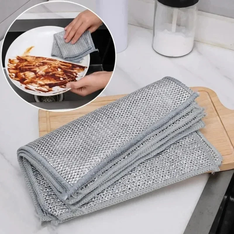 Non-Scratch Metal Cleaning Cloth for Pans, Pots & Dishes