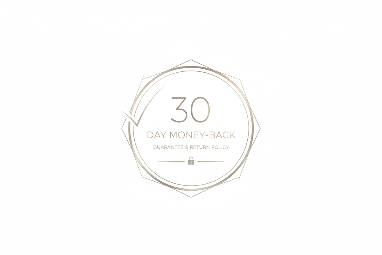 All orders are backed by our 30-day money-back guarantee and return policy. Fondo blanco, estilo ultrafino/minimalista